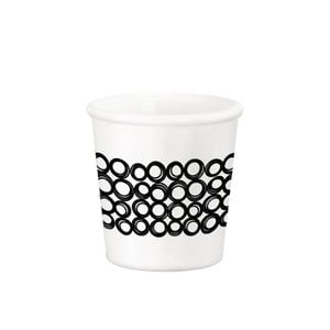 Espresso Cups - Rounds - White/Black - Porcelain -