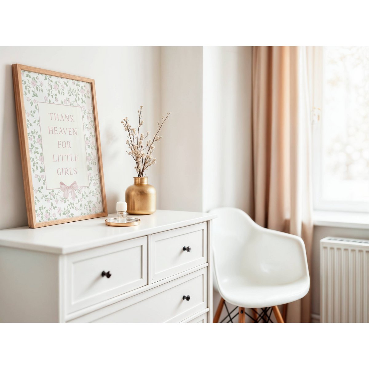 Merci ciel pour les petites filles, affiche de filles, affiche de chambre de filles, affiche de citation de filles, impression de chambre de filles, impression de chambre de filles, décoration de chambre de filles