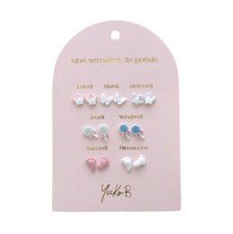 Box of 7 Earrings — Poetry Week Baby Shower