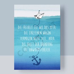 Postkort - Frihed er som havet