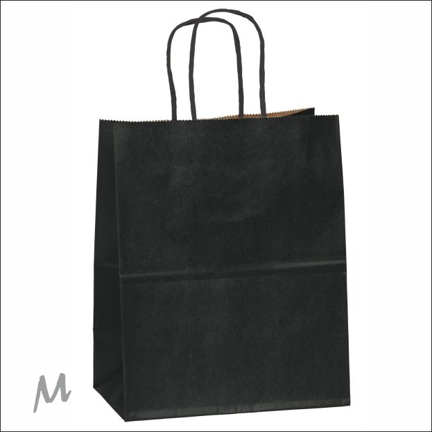 Sac en papier L - noir (100 pièces)