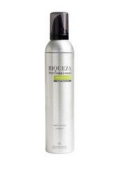 A 300ml bottle of strong hair styling spray in a sleek, black and white design.