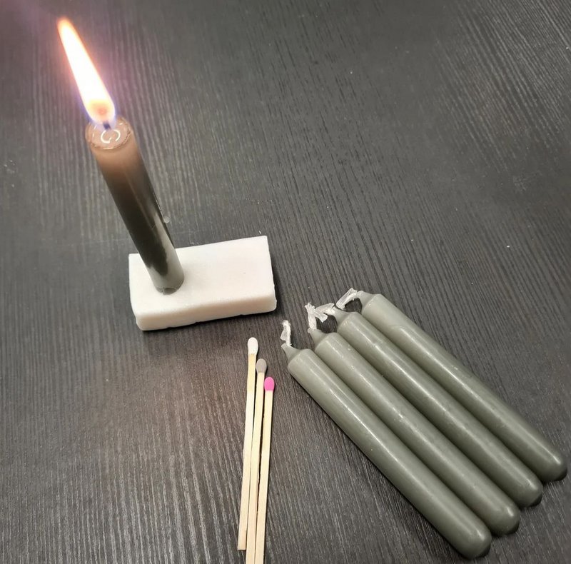 Feest Kaarsje - mini kaarsje in glazen buisje