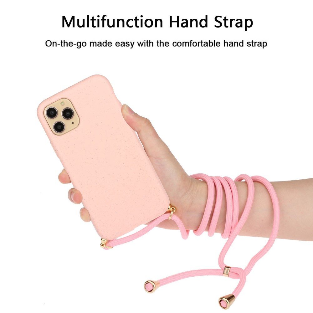 Lunso - Bagcover med ledning - iPhone 11 Pro Max - Pink