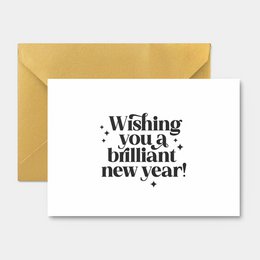 Kerstkaart | Wishing you a brilliant new year