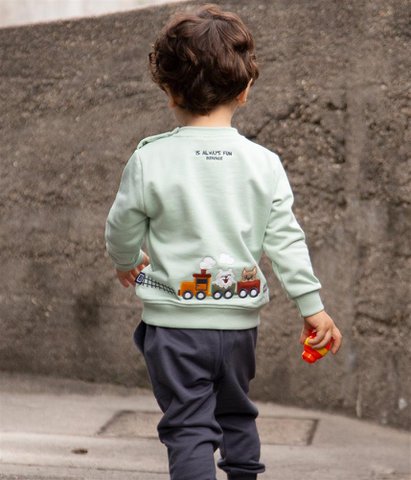 Embroidered Cozy Sweatshirt & Jogger Set
