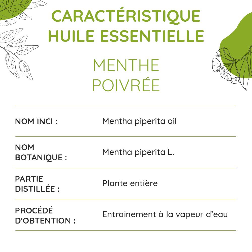 Biologische pepermunt etherische olie 10 ml