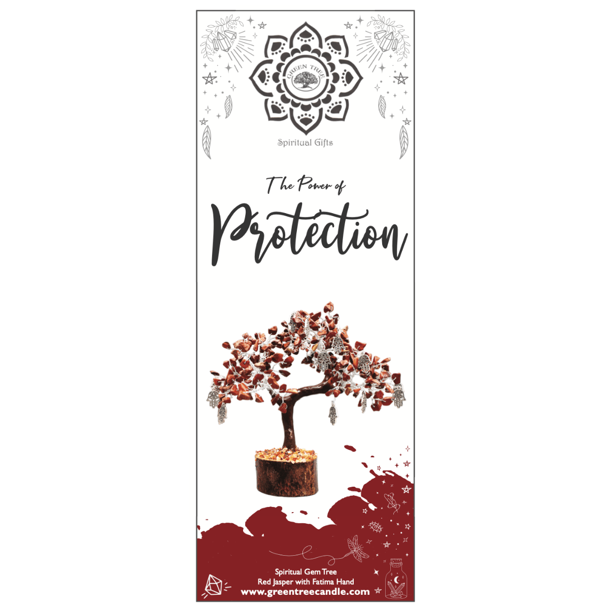 Red Jasper Protection Gem tree Large