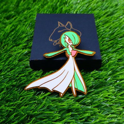 WOODEN GARDEVOIR Pokémon Magnet, Custom Geek Anime Gamer Room Gift, Nerd Video Game Fan HouseWarming Decoratie