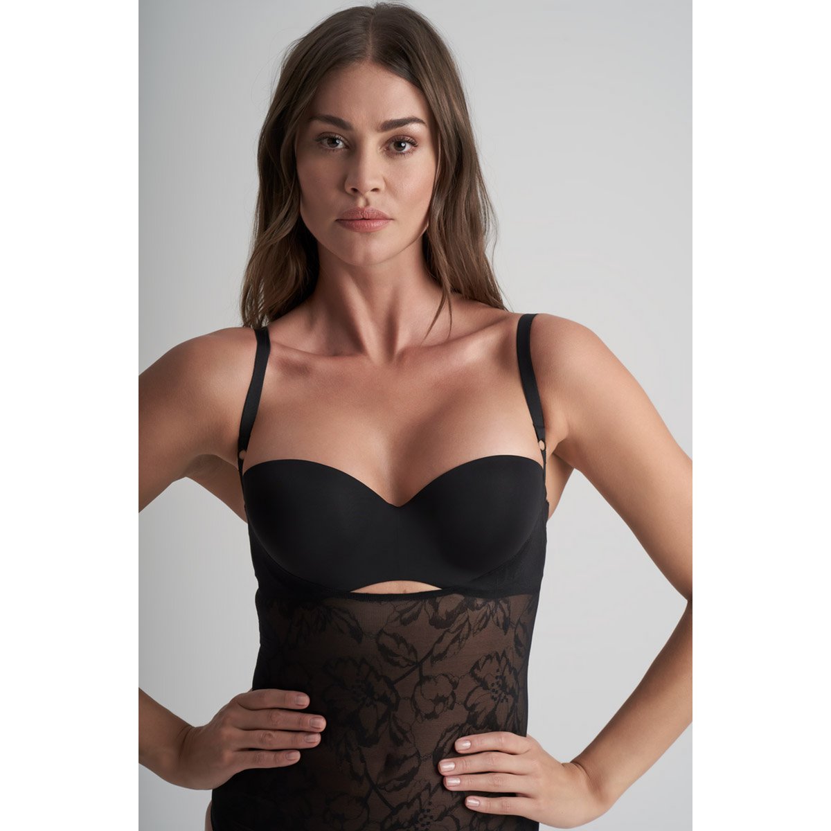 Lacy Open Bust Bodysuit