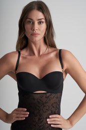 Lacy Open Bust Bodysuit