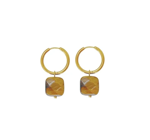 Tigerauge Ohrringe – Gold