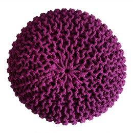 Knitted stool pouf Ø 45 H 30 cm cm seat pouf knitted floor cushion