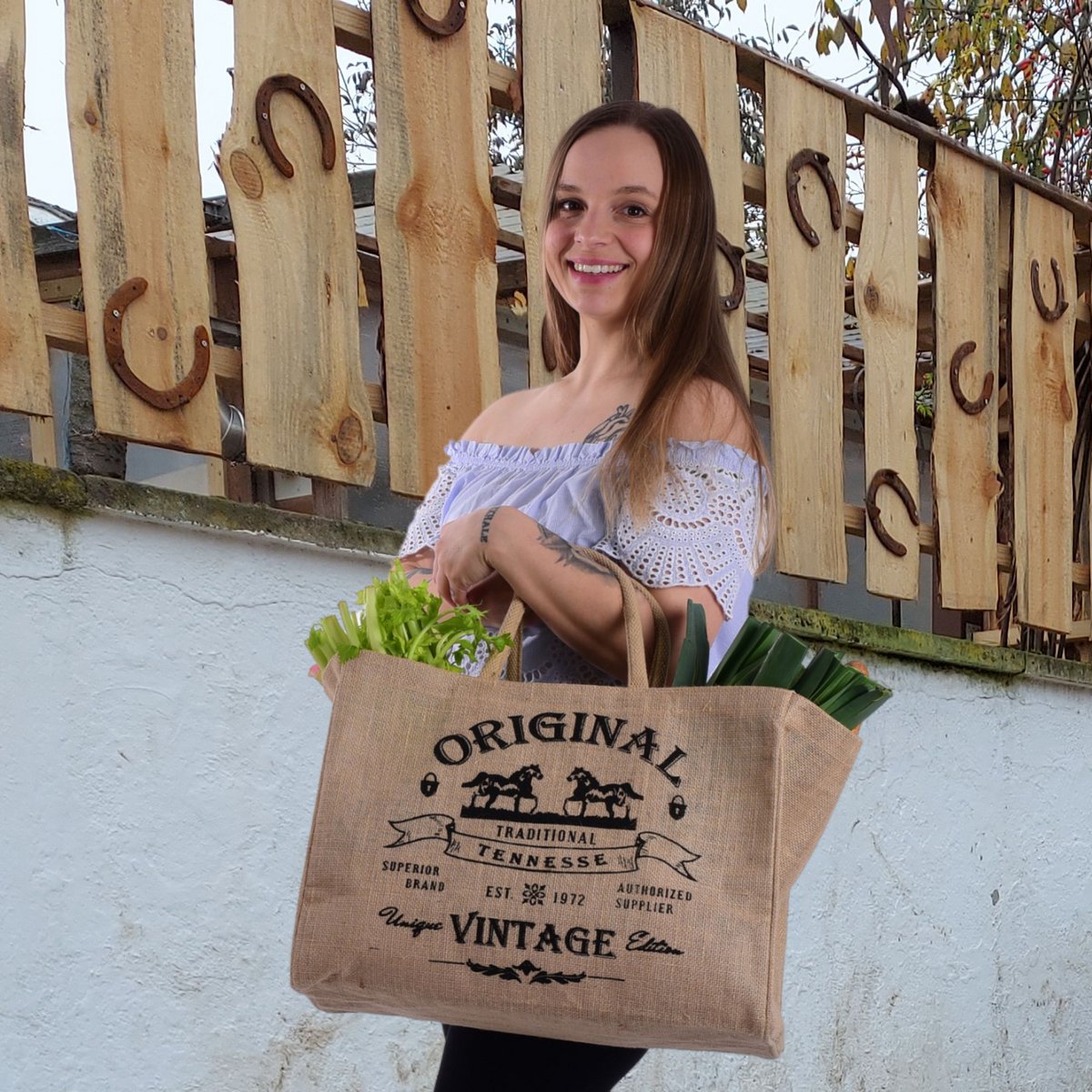 Sac shopping Domelo en jute. Sac cabas en jute. Grand panier de courses/sac de plage hydrofuge. Sac de bain XXL/sac de courses cadeaux pour femmes.