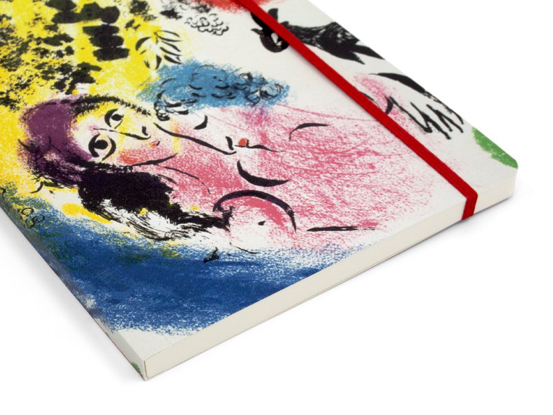 Softcover-Bücher A5, Marc Chagall, Lovers under red sun