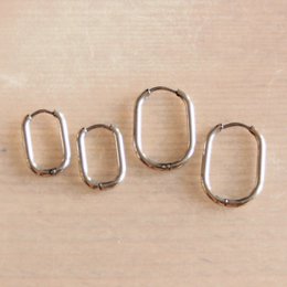 EA564: Acero inoxidable criollo ovalado 21mm "básico" - plata