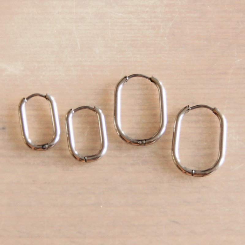 EA564: Acero inoxidable criollo ovalado 21mm "básico" - plata