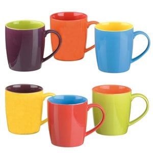 Set van 6 cappuccinomokken - Harlekijn