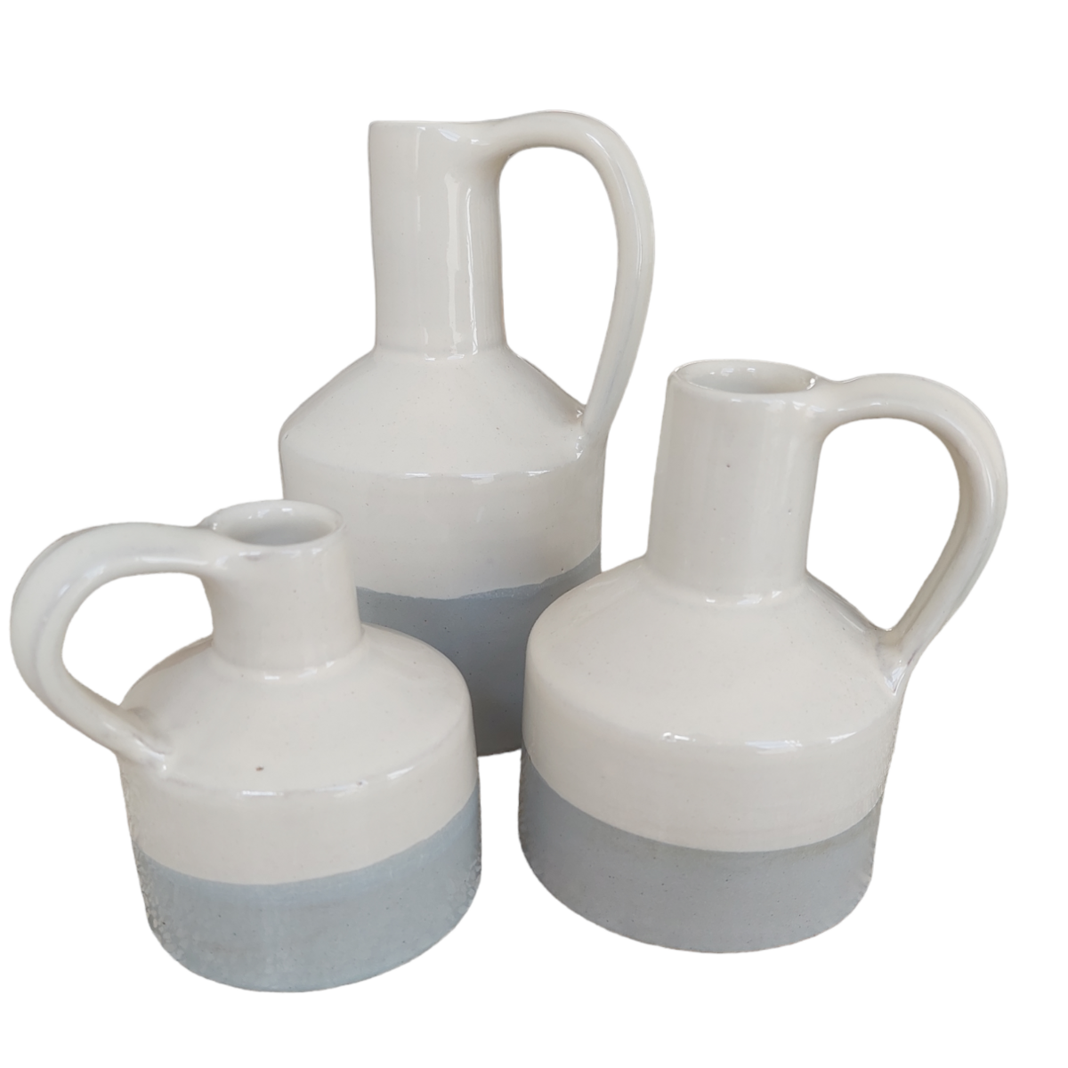 Vase Ear L Gris/blanc 200-062