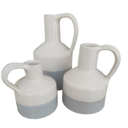 Vase Ear L Gris/blanc 200-062