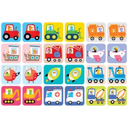 Suuuper-formaat Memory Game-voertuigen 2+