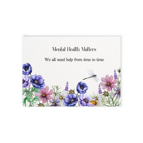 Australia - Watercolor "Need Help" Mental Health Matters Art Print