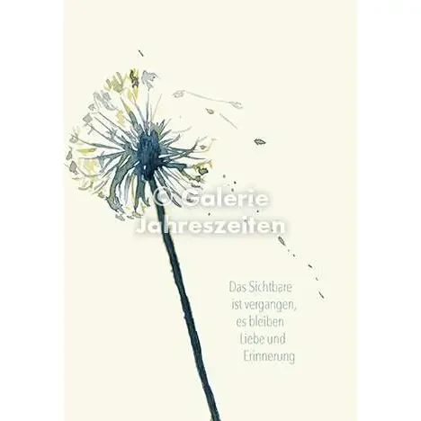 Watercolor sympathy card | Dandelion | Love and memory
