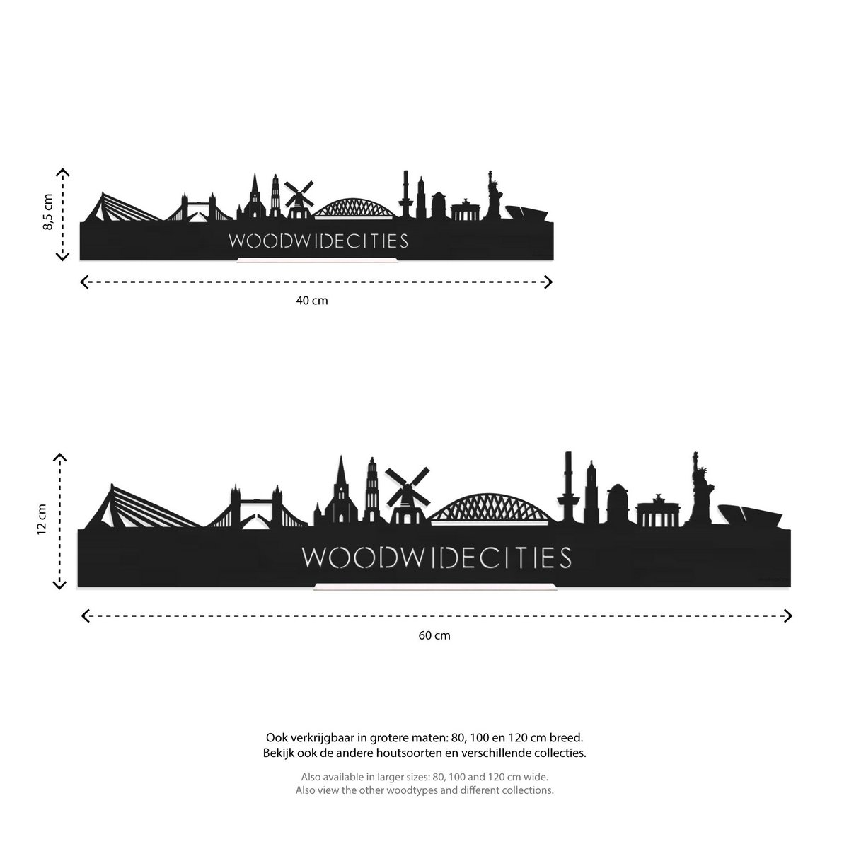 Stehende Skyline Rotterdam Schwarz