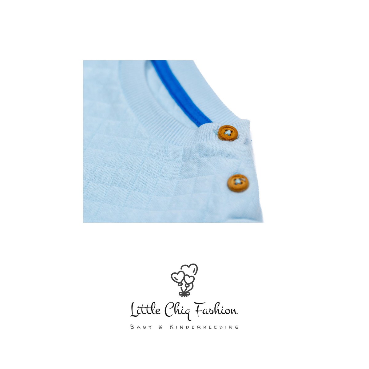 Little Chiq Baby Sweater tissu gaufré bleu