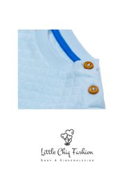 Little Chiq Baby Sweater tissu gaufré bleu