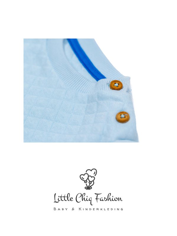 Little Chiq Baby Sweater tissu gaufré bleu