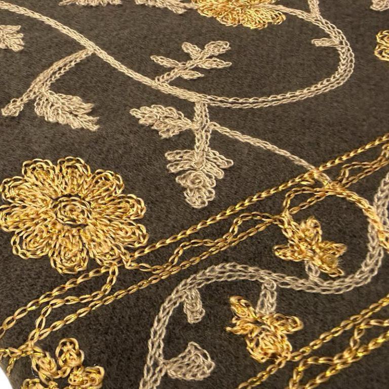 Sciarpa ricamata di alta qualità in lana design autunnale ITFUHFXH602