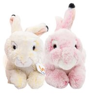 Rabbit couple plush pink and yellow