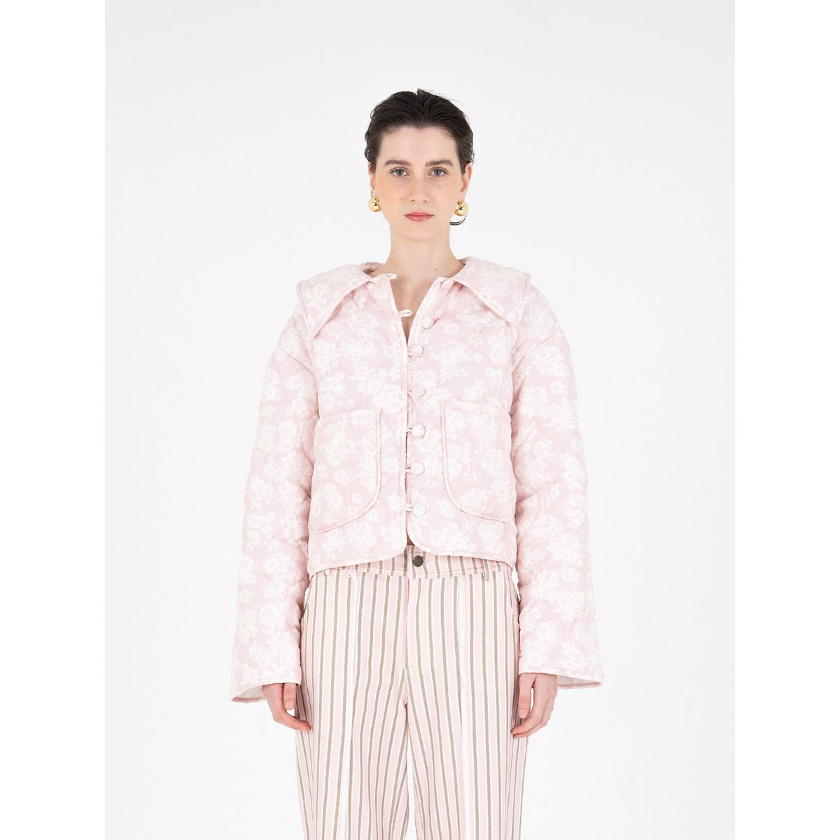 Heavenly Floral-Print Puffer Jacket