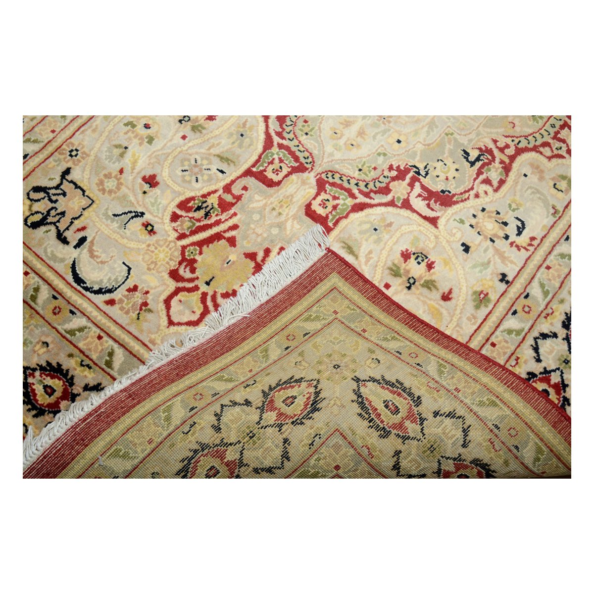Ręcznie tkany podwójny biały miękki dywan w stylu kolonialnym Kashan