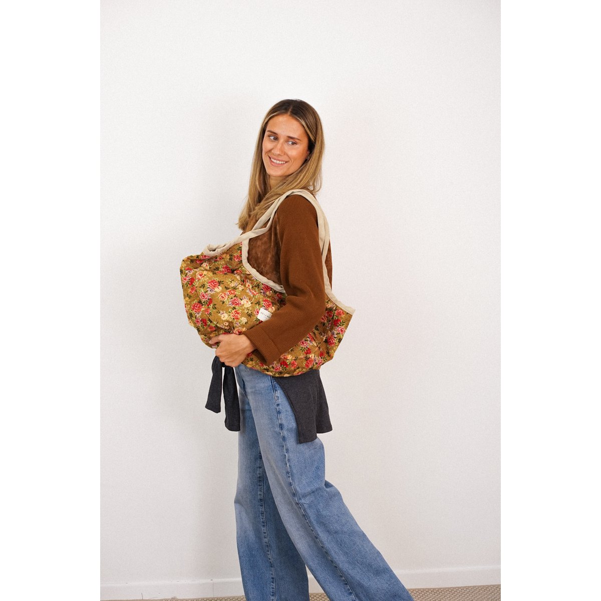 Round shopper with zipper ESME