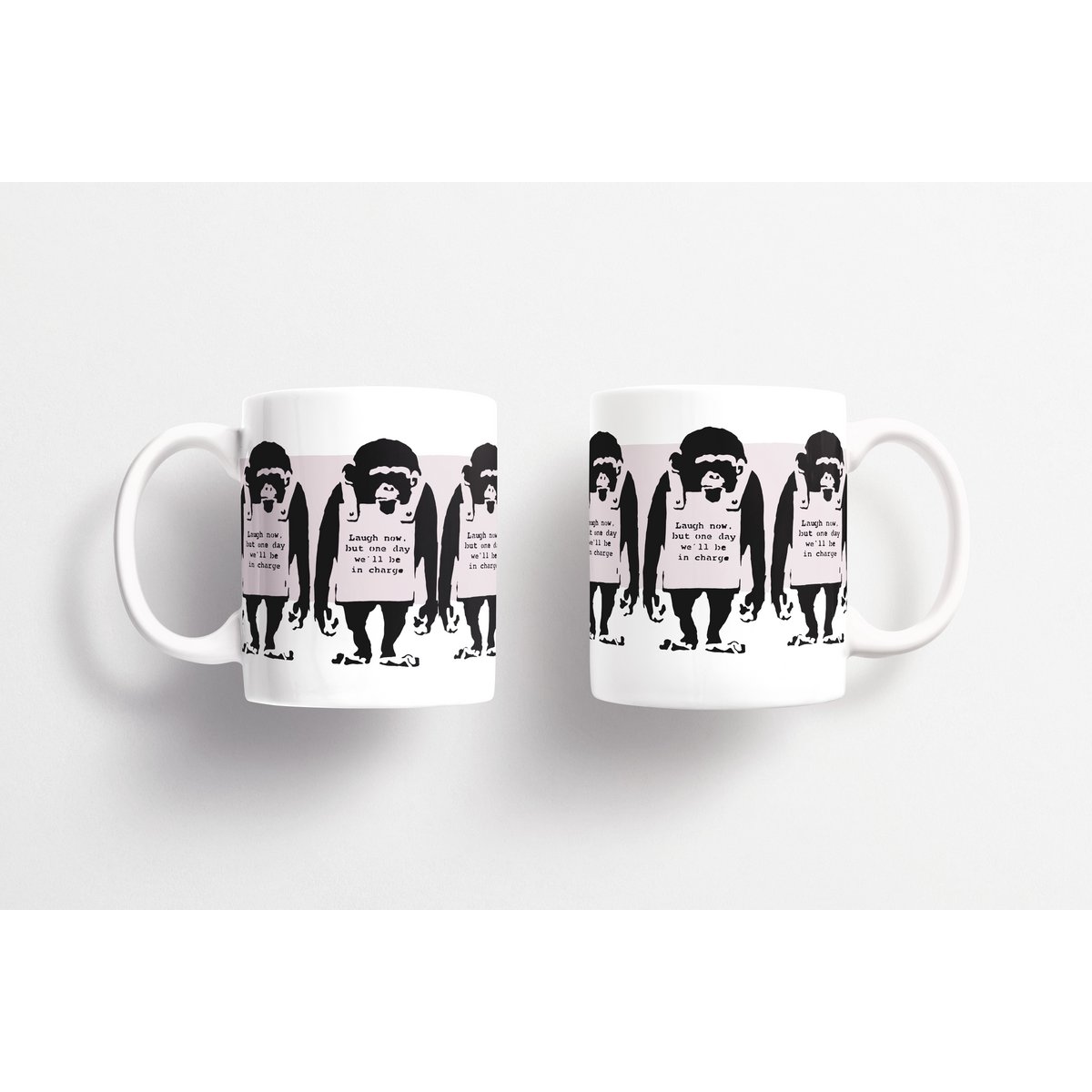 Taza de cerámica Banksy 325ml - Ríete ahora