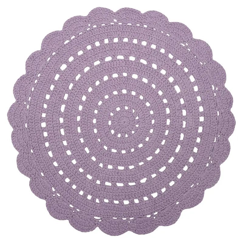 ALMA PURPLE crochet children's rug