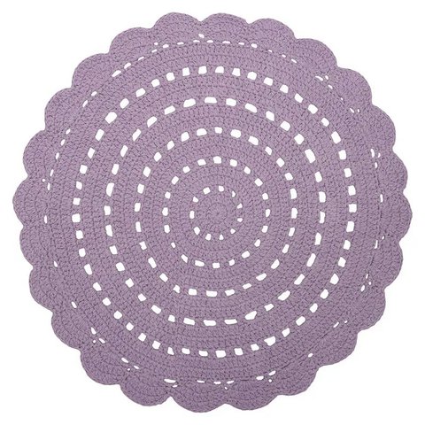 ALMA PURPLE Häkelteppich für Kinder