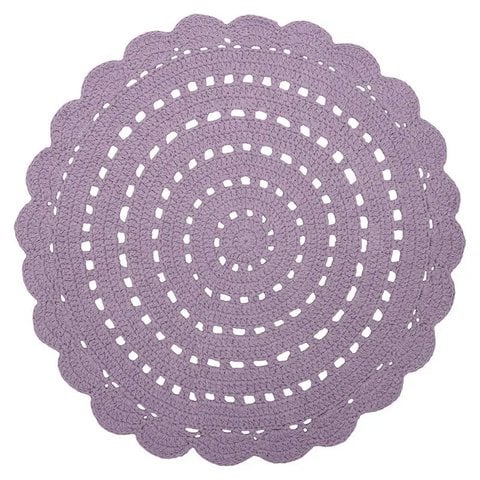 ALMA PURPLE Häkelteppich für Kinder