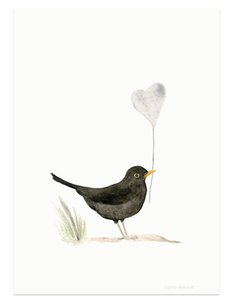 Postkarte | Amsel & Herz