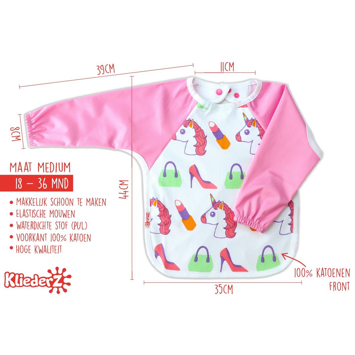 śliniaczek z rękawami Girly Stuff - śliniaczek niemowlęcy/maluch