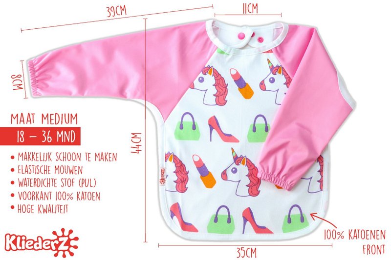 śliniaczek z rękawami Girly Stuff - śliniaczek niemowlęcy/maluch