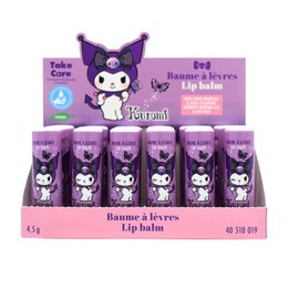 Kuromi  Lot 24 pièces de Baume à Lèvres, Soin des lèvres, Parfumés, Goûts, fraise, bonbon, Hydratation, Enfants, Vegan, 5 g, TAKE CARE