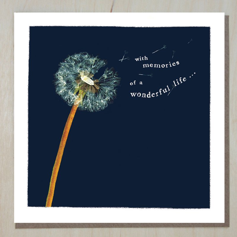 Tarjeta de condolencia Recuerdos de una vida maravillosa