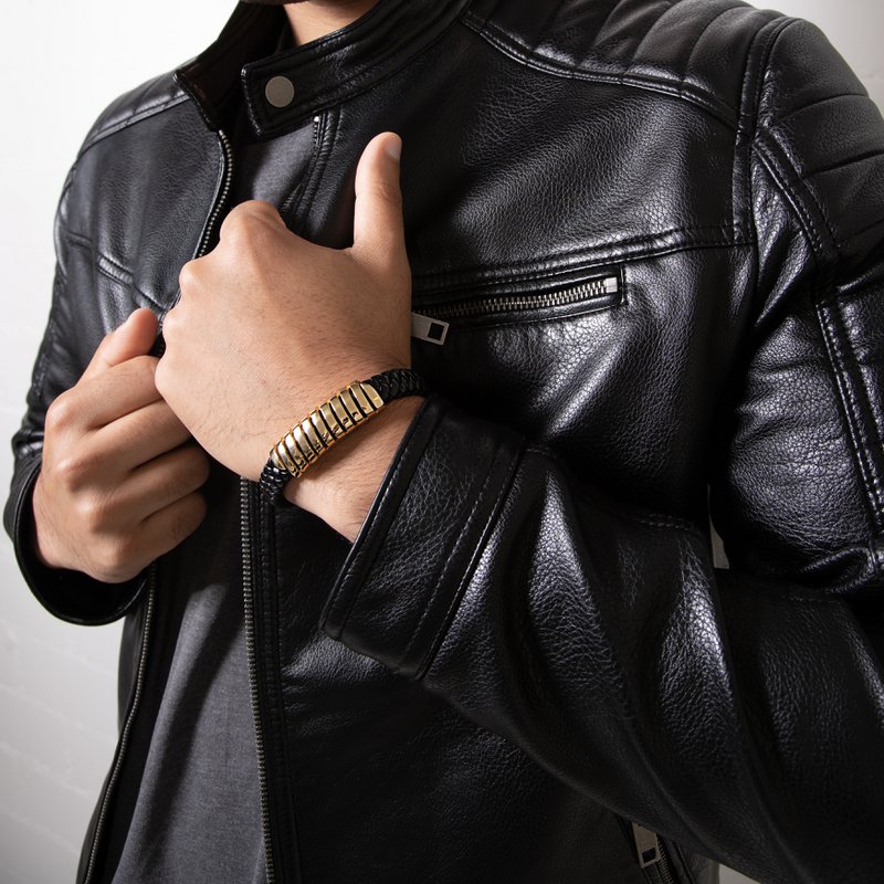 Pulsera de cuero "Helix"