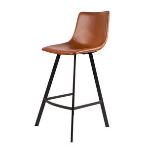 Amsterdam Bar Stool - Cognac - PU Leather