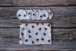 Wiederverwendbare Gesichtspads mit Make-up-Tasche, Zero Waste Make-up, umweltfreundlich, Geschenk für sie, Make-up-Entferner-Pads, wiederverwendbare Make-up-Pads, Stofftücher