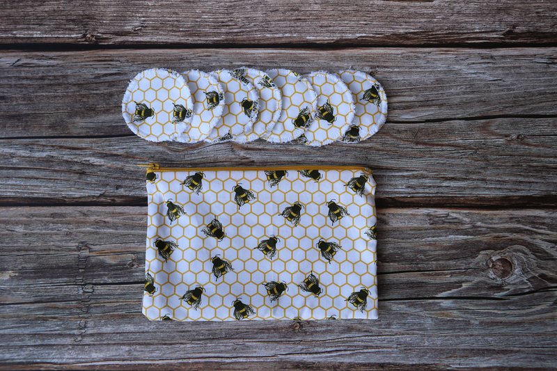 Wiederverwendbare Gesichtspads mit Make-up-Tasche, Zero Waste Make-up, umweltfreundlich, Geschenk für sie, Make-up-Entferner-Pads, wiederverwendbare Make-up-Pads, Stofftücher