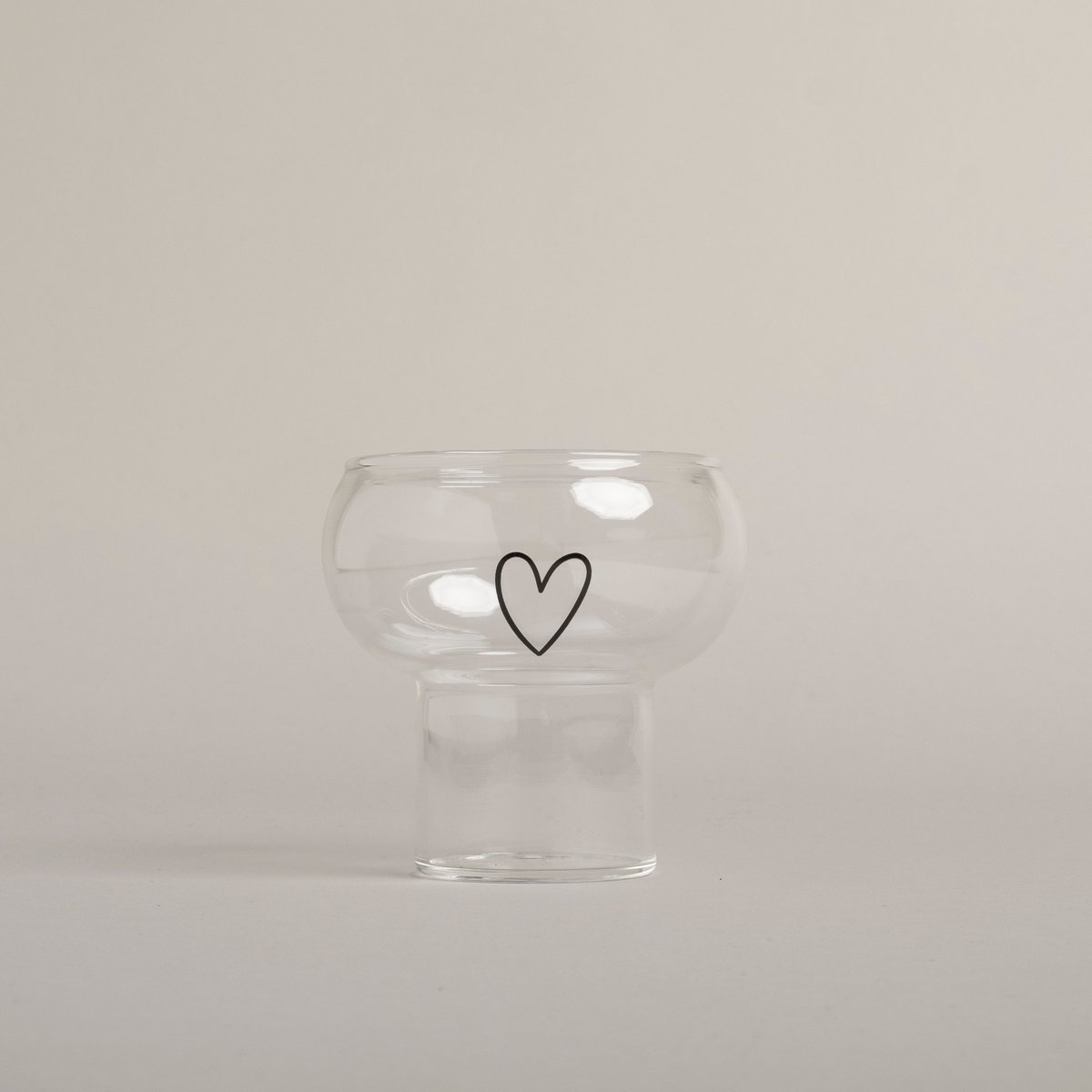 Bubble Glas Herz (VE = 6 Stk)